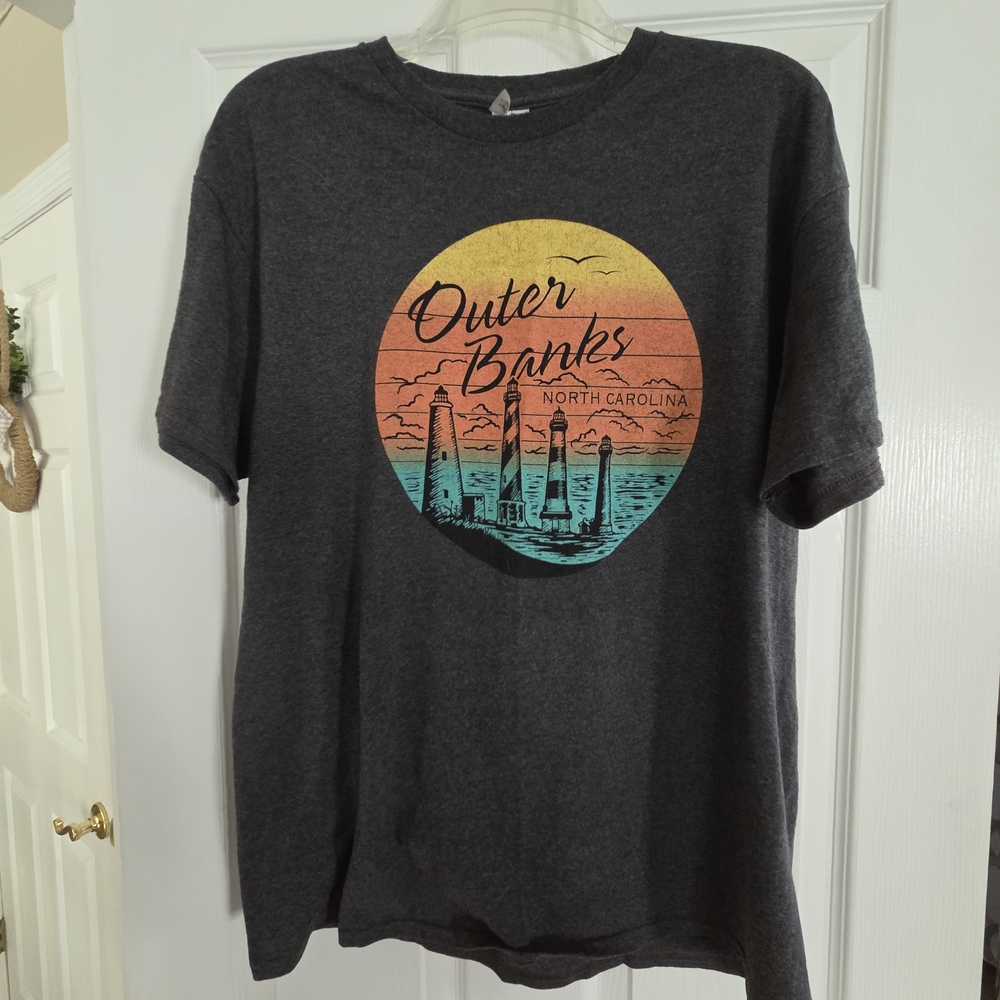 Outer Banks Graphic Short-Sleeve Tee - Charcoal Unisex Adult Large